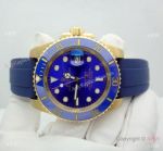 Best Quality Rolex Submariner Blue Oysterflex Rubber Strap Watch